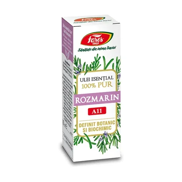 Rozmarin, A11, ulei esențial 100% pur, definit botanic și biochimic - Fares