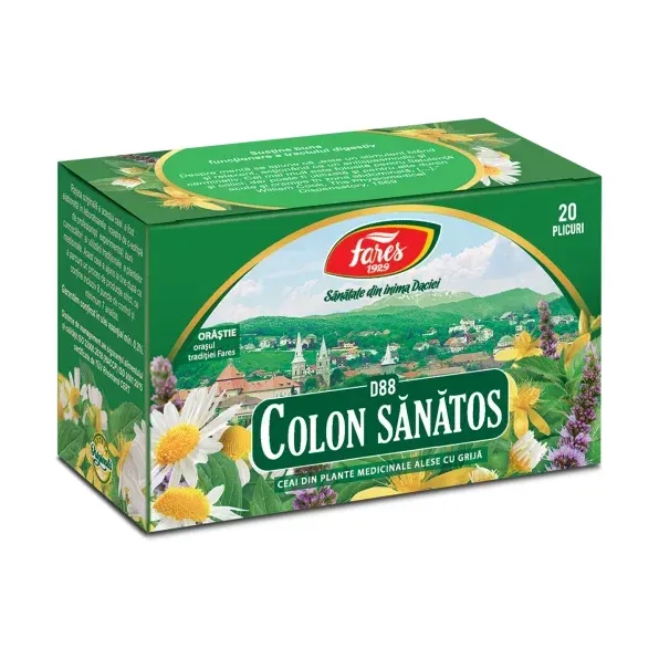 Colon sănătos (colon iritabil), D88, ceai la plic - Fares