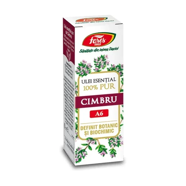 Cimbru, A6, ulei esențial 100% pur, definit botanic și biochimic - Fares