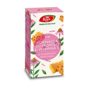 Echinacea cu propolis și vitamina C, F170, masticabile - Fares