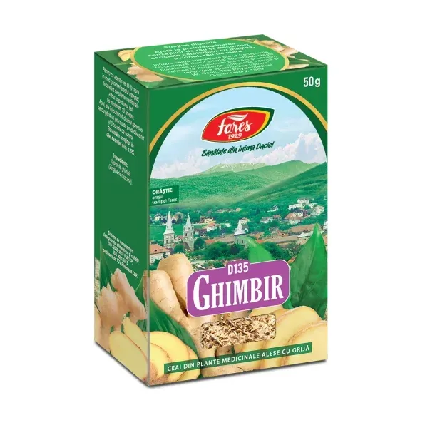Ghimbir, rădăcină, D135, ceai la pungă - Fares