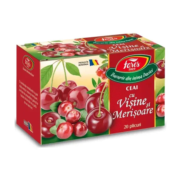 Ceai cu vișine și merișoare, ceai la plic - Fares