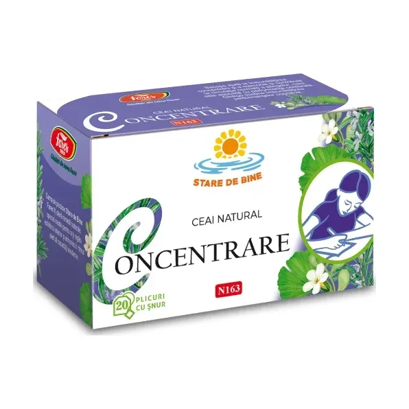 Concentrare, N163, ceai la plic - Fares