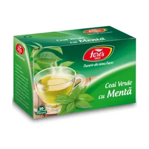 Ceai verde cu mentă, ceai la plic - Fares