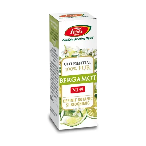 Bergamot, N139, Ulei esențial 100% pur, definit botanic și biochimic - Fares