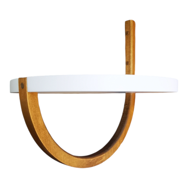 Noptiera Moderna din Lemn, Fabricata Manual, Raft Suspendat - imagine 2