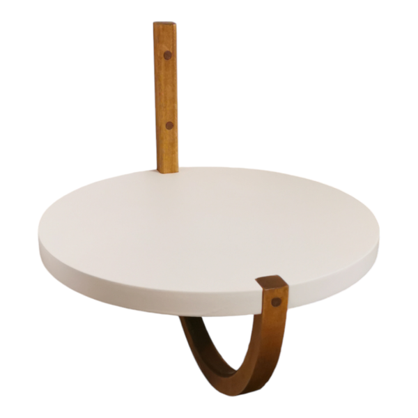 Noptiera Moderna din Lemn, Fabricata Manual, Raft Suspendat - imagine 6